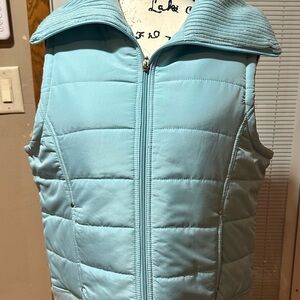 Daisy Fuentes XL Light Blue Quilted Puffer Puffy Vest NE w/ tags Extra large